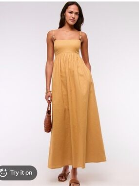Abercrombie & Fitch | Dresses | Strapless Skimming Linen Maxi Dress |  Poshmark